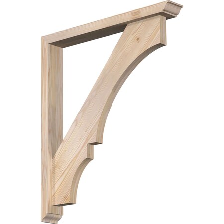 Ekena Millwork Balboa Traditional Smooth Bracket w/ Offset Brace, Douglas Fir, 3 1/2"W x 26"D x 30"H BKT0402X26X30BOA01SDF